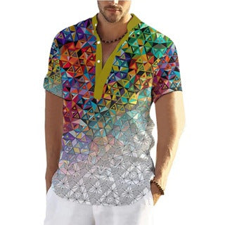 Men's Linen Fashion Plaid Sleeve Shirt Top