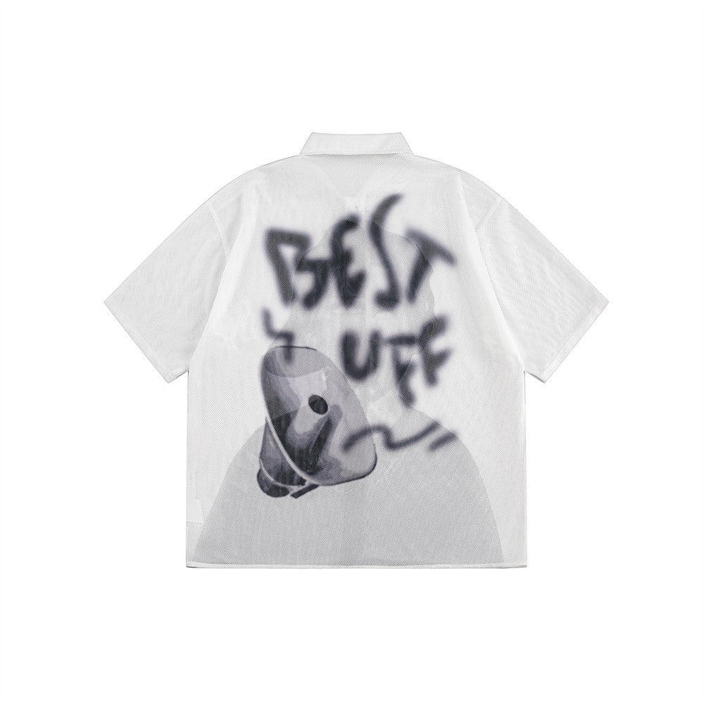 Creative Fashion Short-sleeved Shirt For Men And Women