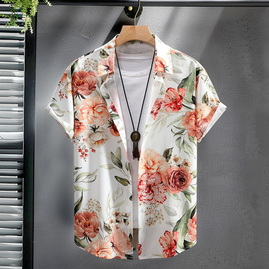 Fashion Digital Printing Men's Short Sleeve Shirt