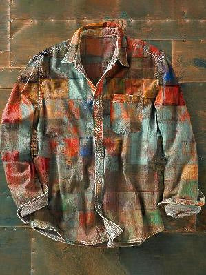 New Retro Men's Long Sleeve Top Shirt