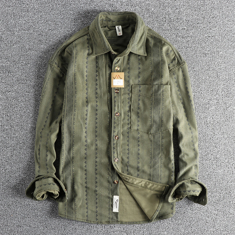 Ethnic Style Navajo Totem American Retro Casual Men's Shirt