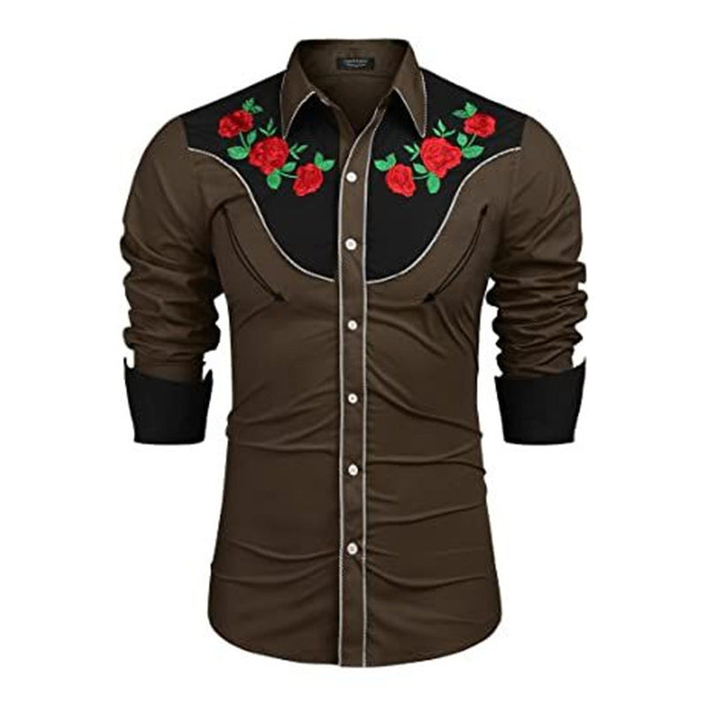 Fashion Loose Printed Shirt American Western Style