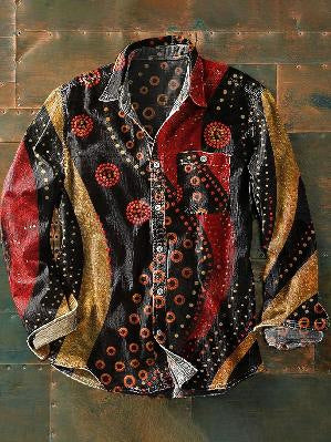 New Retro Men's Long Sleeve Top Shirt