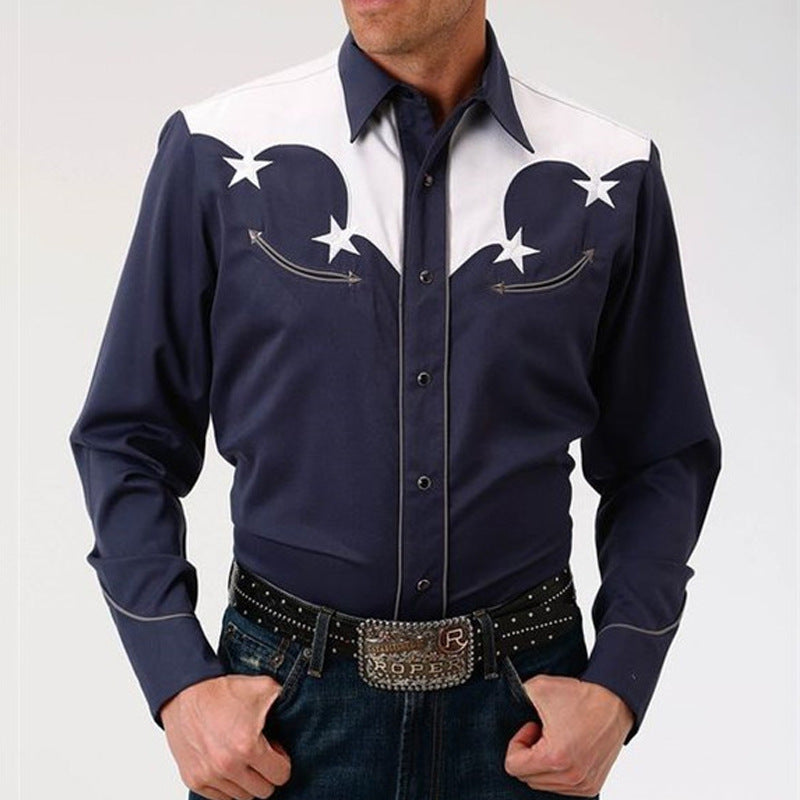 Fashion Loose Printed Shirt American Western Style