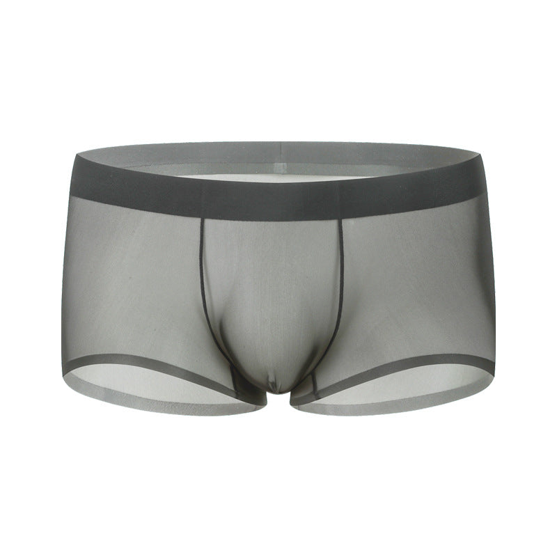 Ice Silk Underwear Men's Seamless Summer Thin Boxers