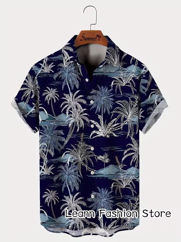 Hawaiian Vacation Clothing Men's Fashion Beach Style Shirt