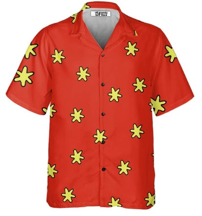 Acetate Fiber Men's Short-sleeved Shirt Stretch Printed Shirt
