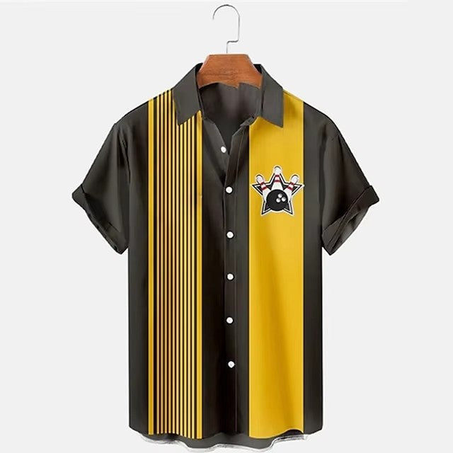 Men's Shirt Bowling 3d Digital Printing