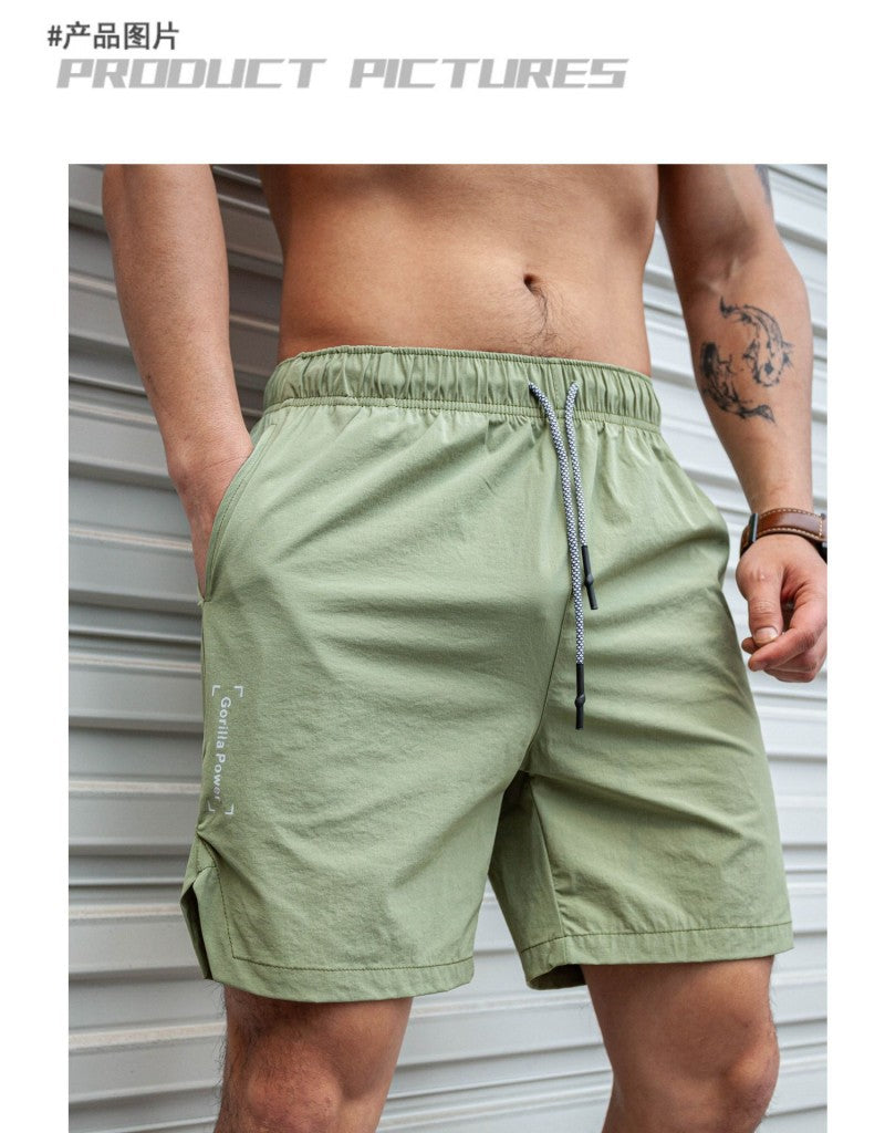 Men Hot Shorts Light Weight Thin Short Pants Running Squat Fitness Shorts Men GYM Wear Quick-drying Drawstring Shorts
