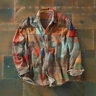 New Retro Men's Long Sleeve Top Shirt