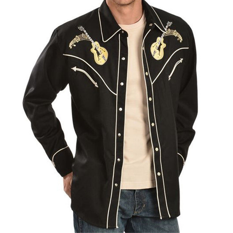 Fashion Loose Printed Shirt American Western Style