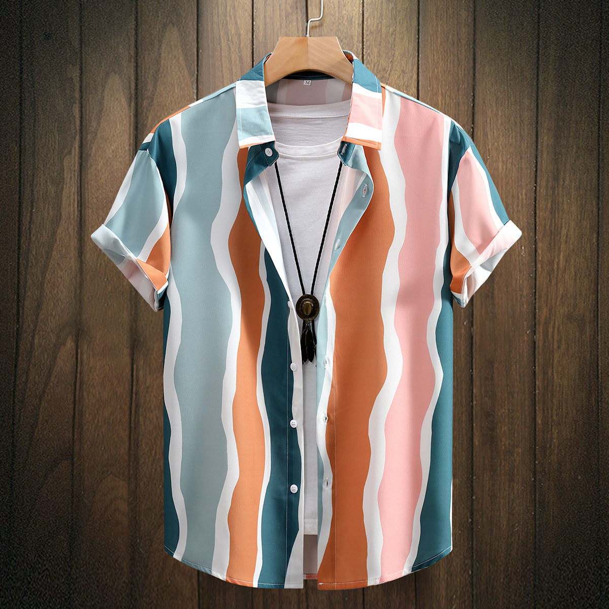 Fashion Digital Printing Men's Short Sleeve Shirt