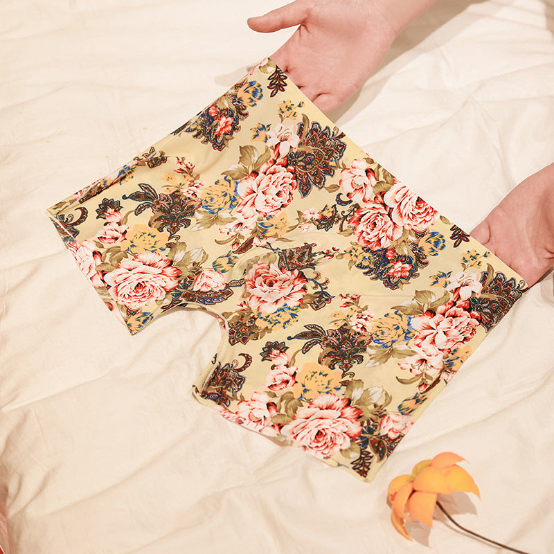 Summer Printed Men's Ice Silk Seamless Panties
