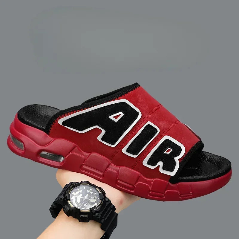 Men's Slippers 2025 Summer New Casual Slippers Fashion Air Cushion Sports Slippers for Men Non Slip Beach Shoes Designer Slides