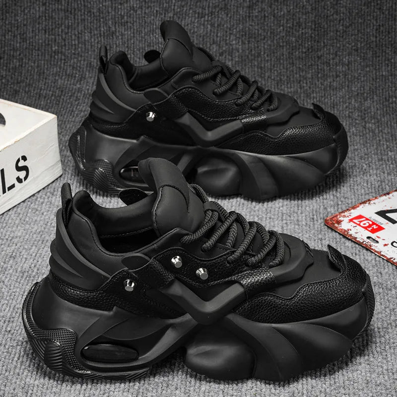 Men's Shoes Luxury Casual Breathable Sneakers for Men Comfortable Low Top Platform Boots for Men Height Increasing Sneakers