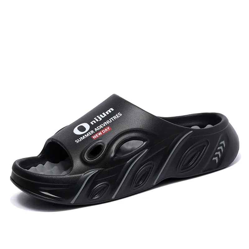 Summer Men's Massage Slippers Indoor Outdoor Sandals Beach Men Casual Shoes Comfortable Slides Flip-flop Men Women Home Slippers
