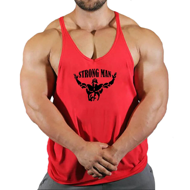 Gym T-shirts for Men Clothing Fighter Tanks Camis Mens Tops T-shirts Suspenders Man Top for Fitness Stringer Men's Clothes Shirt