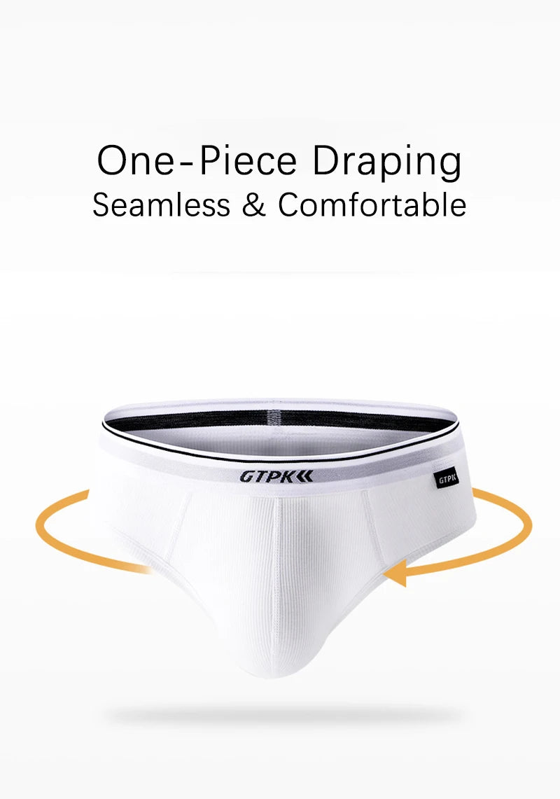 Men's Underwear Triangle Panties Antibacterial Breathable Soft Comfortable Youth Briefs Mid Rise U Bulge Pouch Underpants Homme