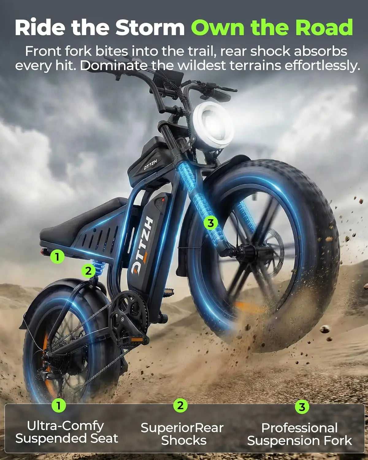 Electric Bike with NFC & Password Unlock, 4000/2000/1500W, 50/40/33MPH, 60V 30Ah, 48V 15/25Ah E-Bike, 100-60 Miles, Customized