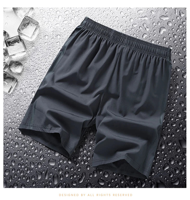 Men s shorts  outdoor casual and fashionable five quarter pants sports breathable men s loose straight leg elastic waist shorts
