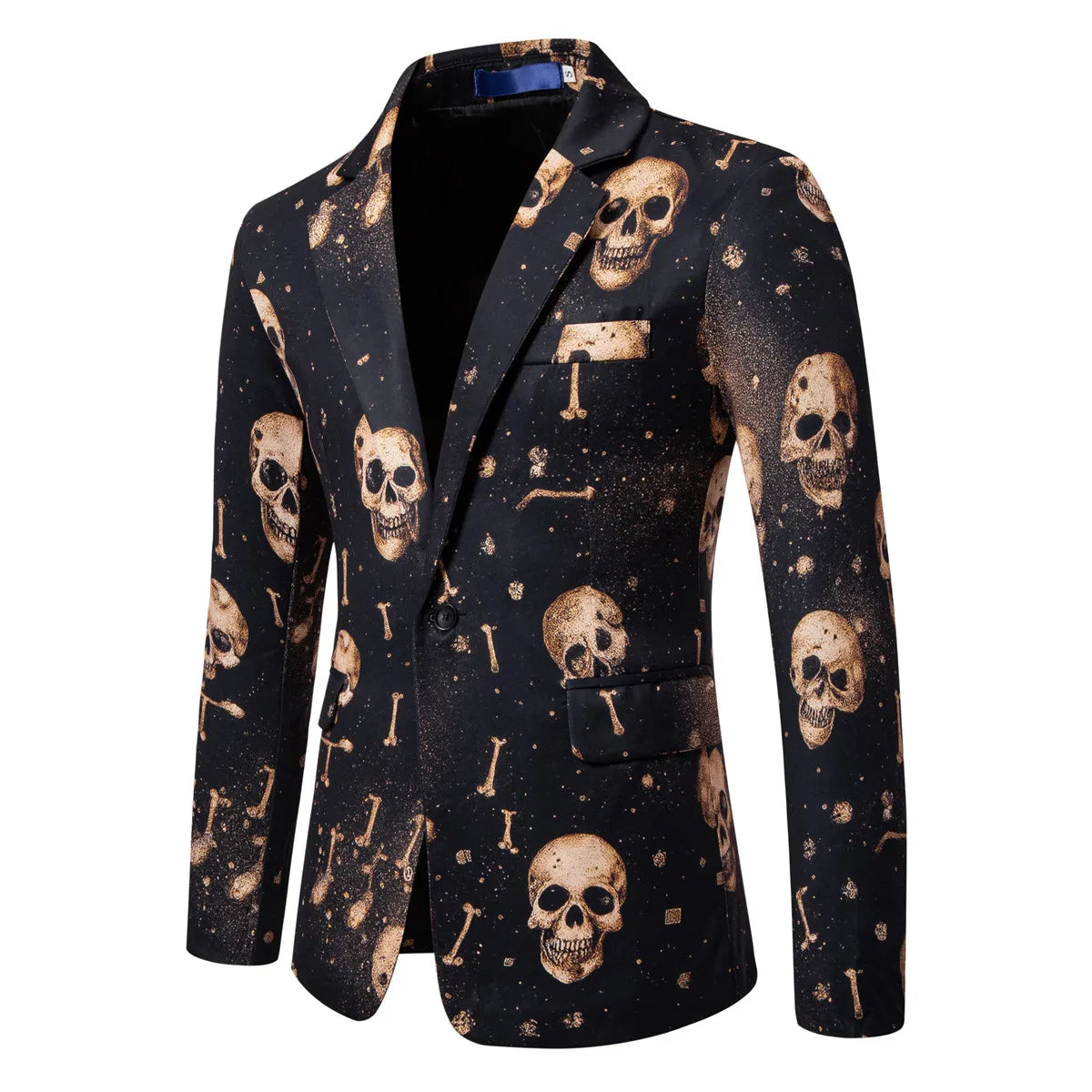 Skull Printed Mens Suit Pant Sets Trajes De Hombre Modernos Halloween Costumes Luxury Designer Nightclub Party Blazer Trousers