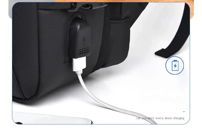 Large Capacity Men's Backpack Expandable Business Travel Bag 15.6 inch Laptop Waterproof Backpack USB Charging Camping Baggage