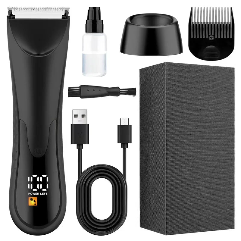 Electric Beard Trimmer for Men Cordless Hair Clippers Trimmer Set Waterproof Men Grooming Kit for Shaving Face Body Hair Trimmer