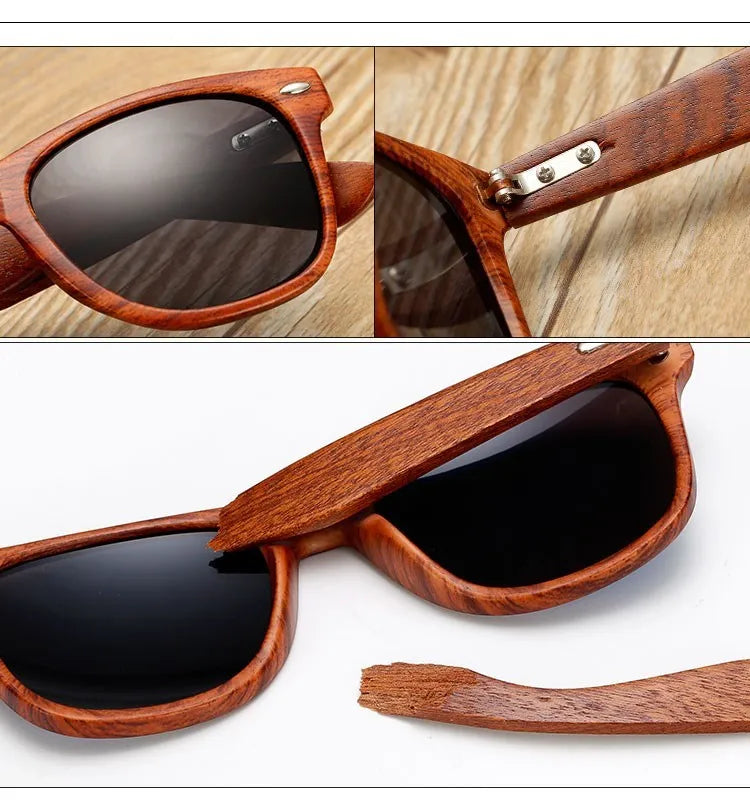 HJYBBSN Handmade Wood Sunglasses Men women square Sunglasses for men women Mirror Wooden Sun Glasses retro de sol masculino