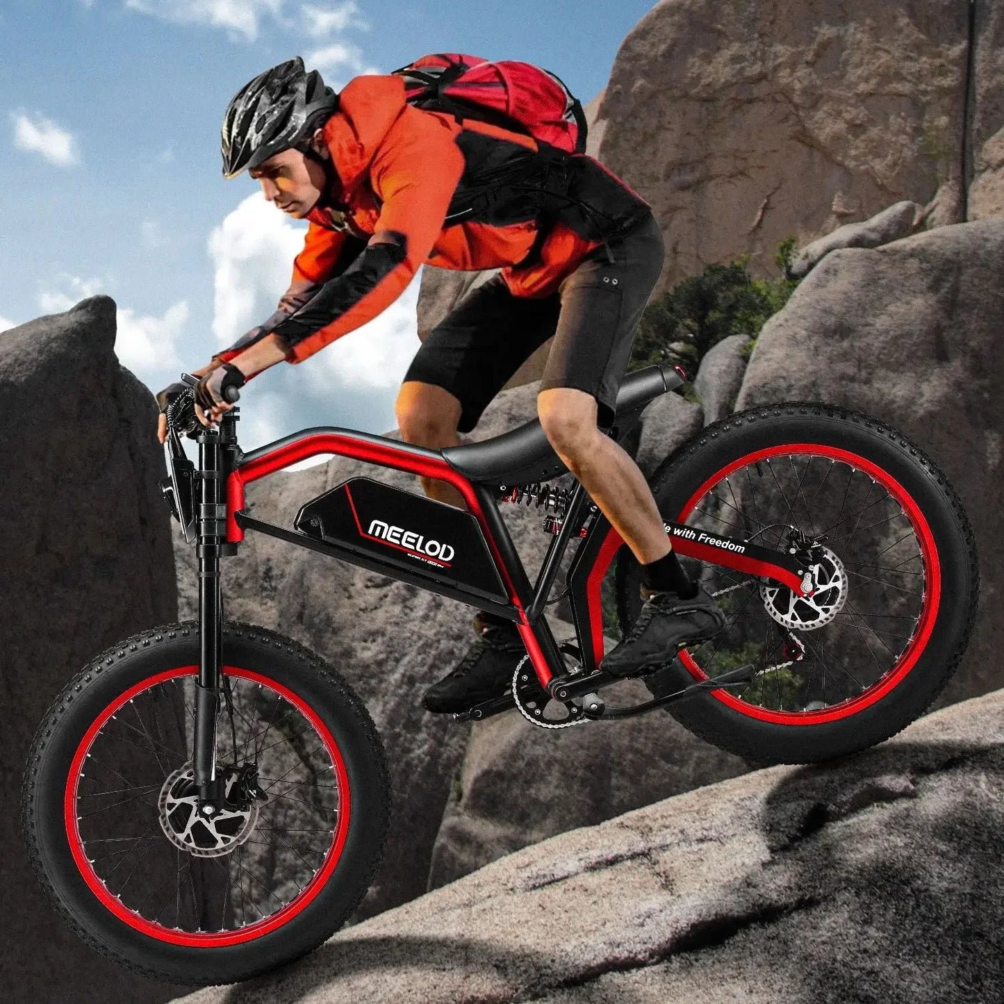 MEELOD XT600DL  Adult E-bike 26-inch Fat Tire E-Mountain bike 1000W*2 motor  52V25Ah battery commute Electric Bike