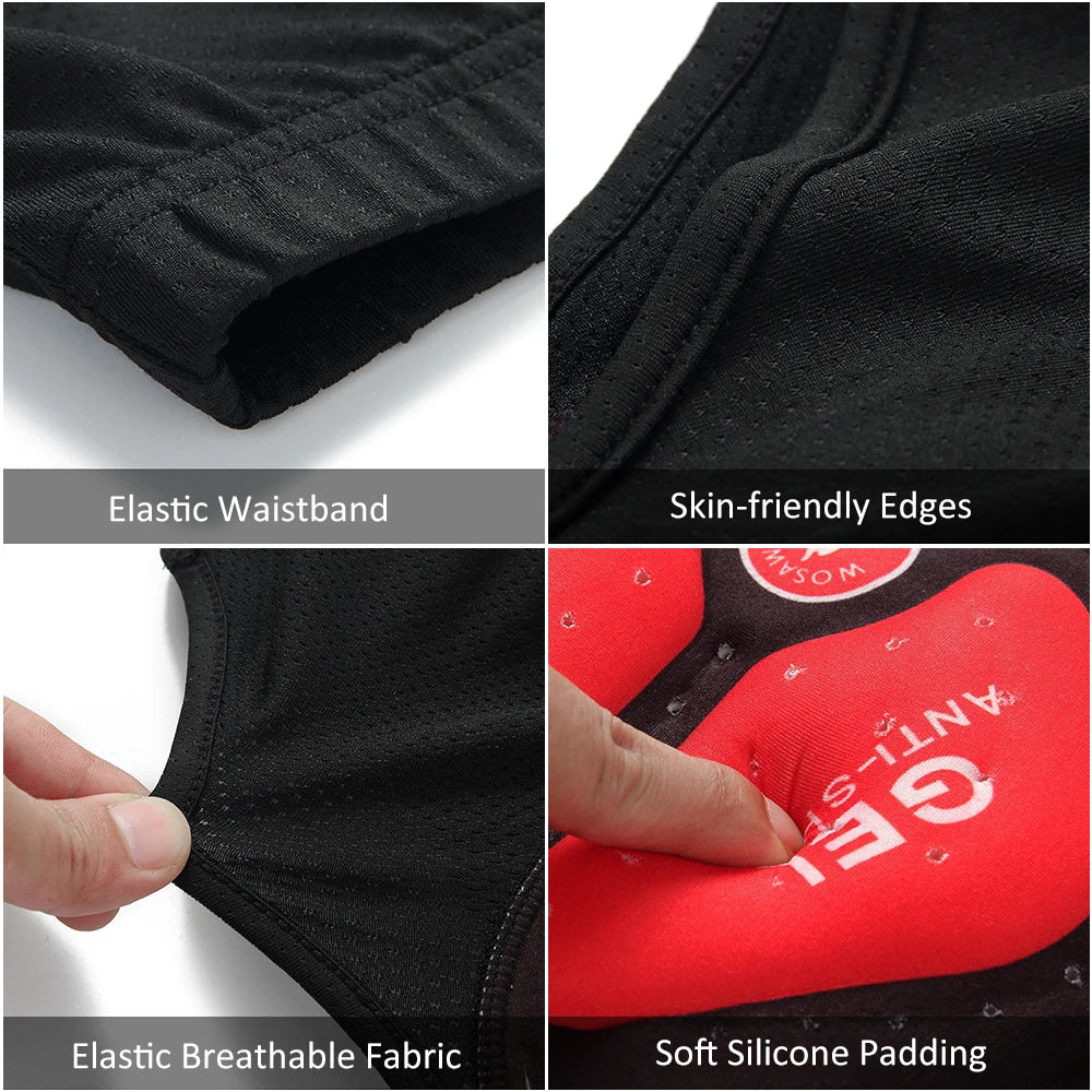 Men Bike Underwear Breathable Padded Bicycle Briefs Cycle Underwear Shorts