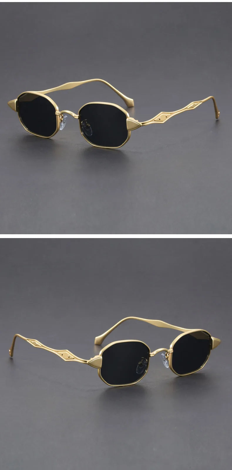 Narrow Sunglasses for Men Fashion Rectangle for Women Metal Decorative Glasses Trendy Luxury Brand Classic Sun Glasses New 2025