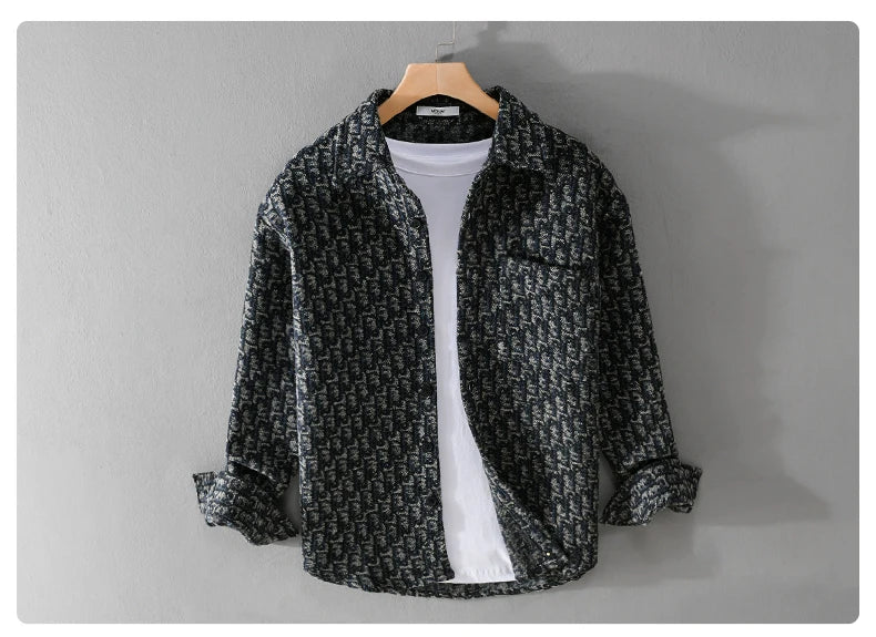 Shirt Autumn Boutique Men's Fashion Slim-fit Gentleman Work Business Everything Youth Trend British Style Long-sleeved Shirt