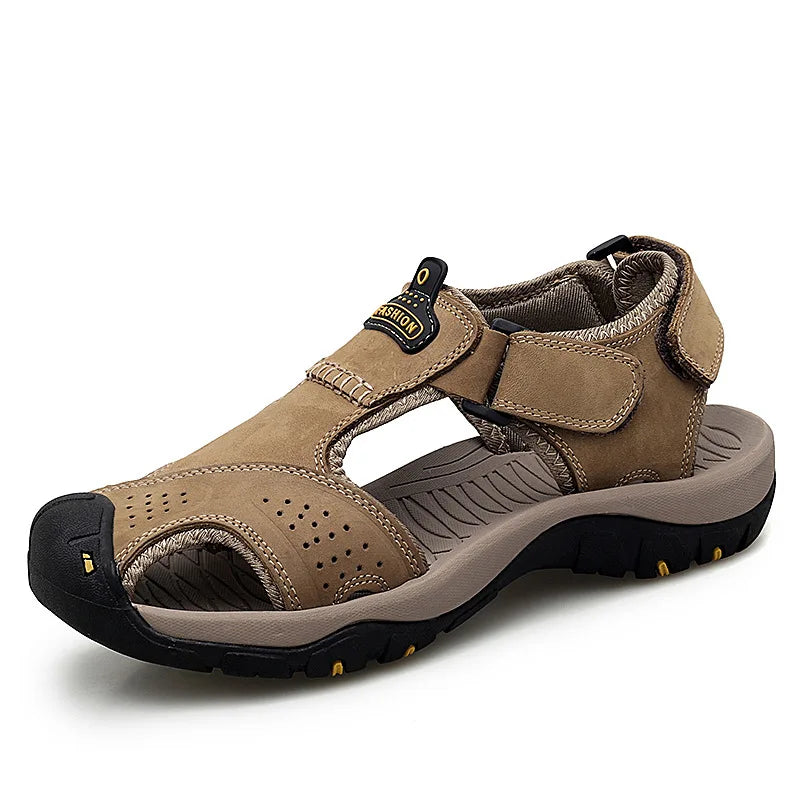 Men Sandals Summer New Large Size Outdoor Casual Beach Shoes Anti Slip Durable Breathable Toe Cover Sandals244
