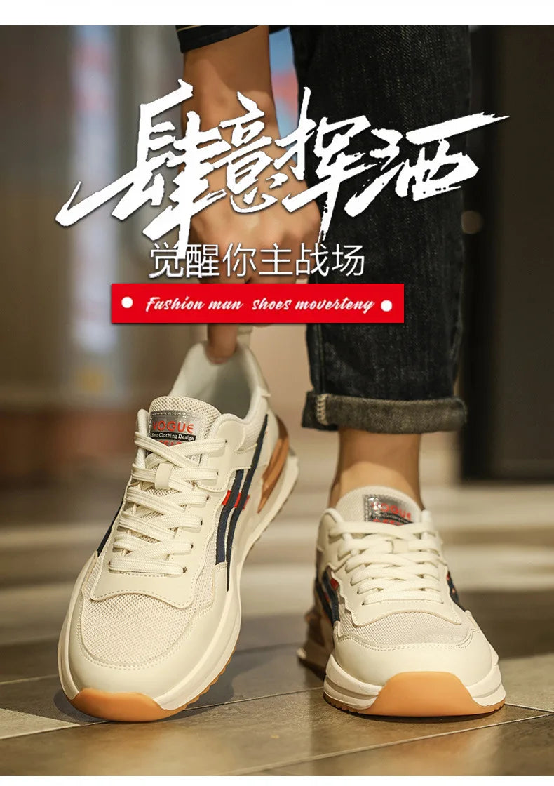 Casual Shoes for Men Fashion Men's Sneakers Wear-resistant Platform Mens Sport Shoes 2024 New Breathable Mesh Male Running Shoes