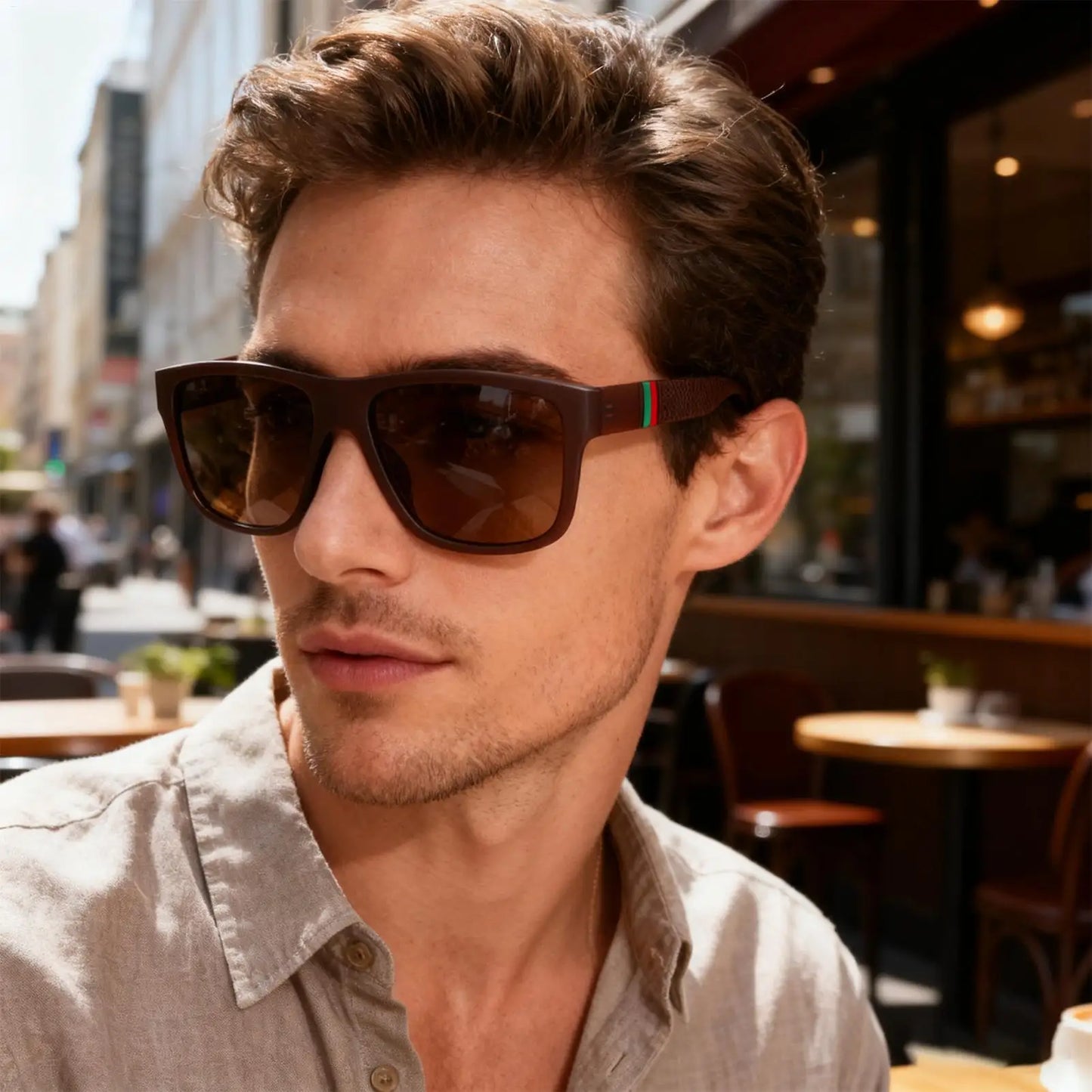 Sunglasses Polarized Anti-Glare Retro Sunglasses Fashion Scooter Glasses for Men Women Fishing Running Sports Cycling Driving