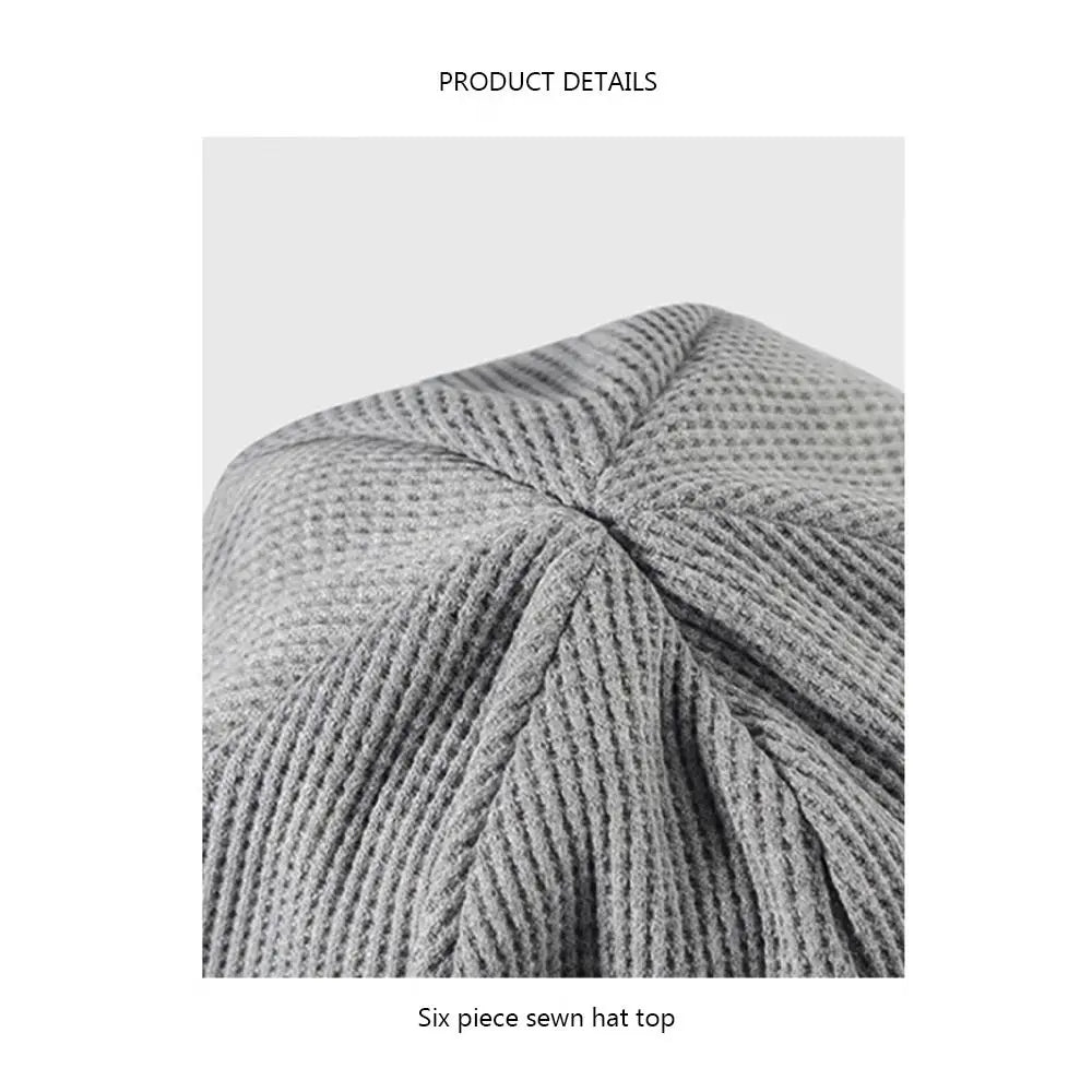 Casual Beanies for Men Women Fashion Soft Knitted Winter Hat Solid Color Hip-hop Bonnet Unisex Cap