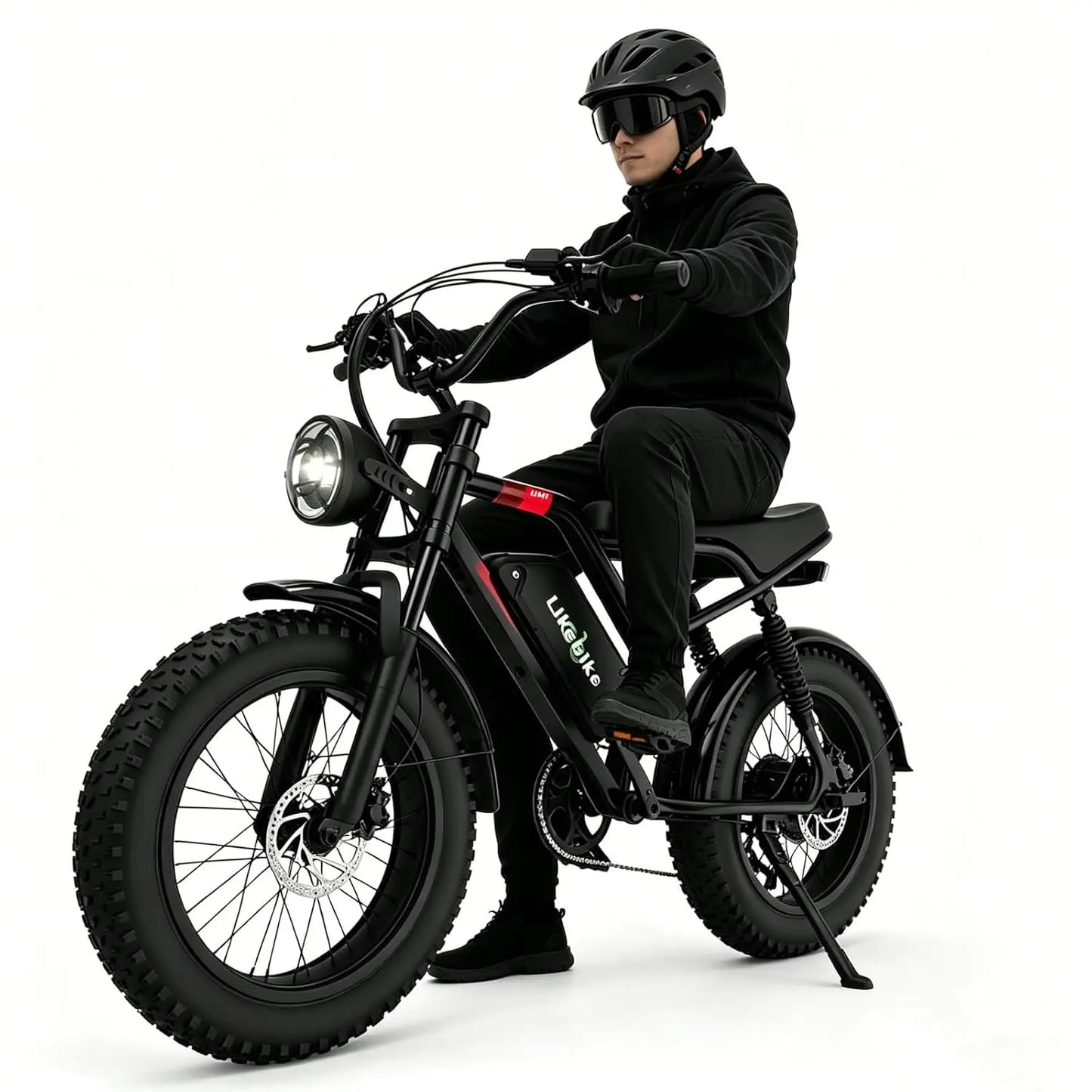 3000W Fat Tire Electric Mountain Bike 40MPH 48V Removable Battery 7-Speed Full Suspension Offroad Adult, Custom