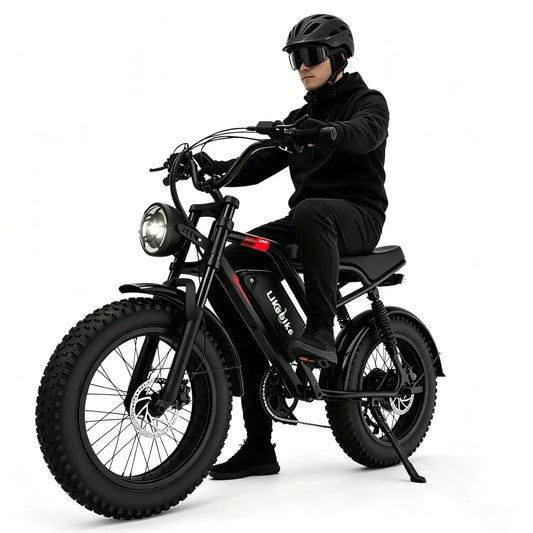 3000W Fat Tire Electric Mountain Bike 40MPH 48V Removable Battery 7-Speed Full Suspension Offroad Adult, Custom