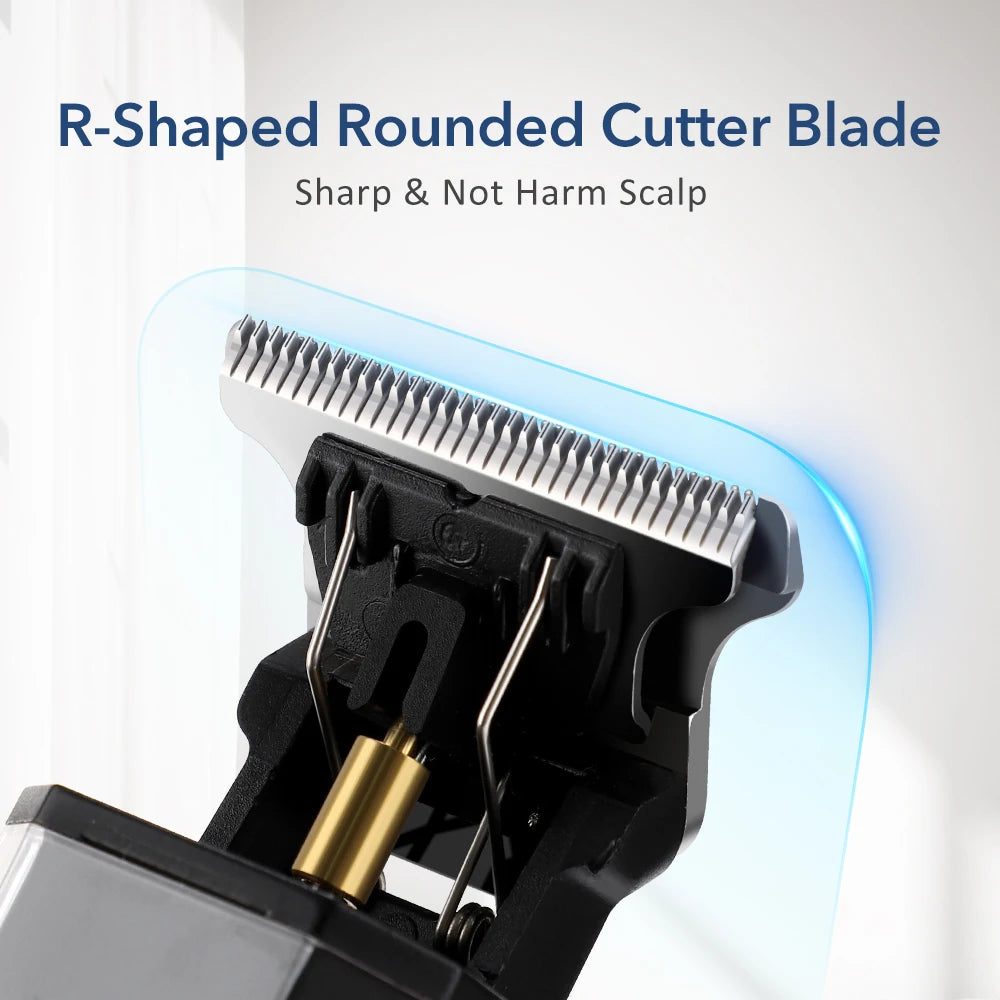 Men's Hair Clipper Cordless Hair Trimmer Beard Trimmer Rechargeable Hair Cutting Grooming Kit with LED Display Professional Barb