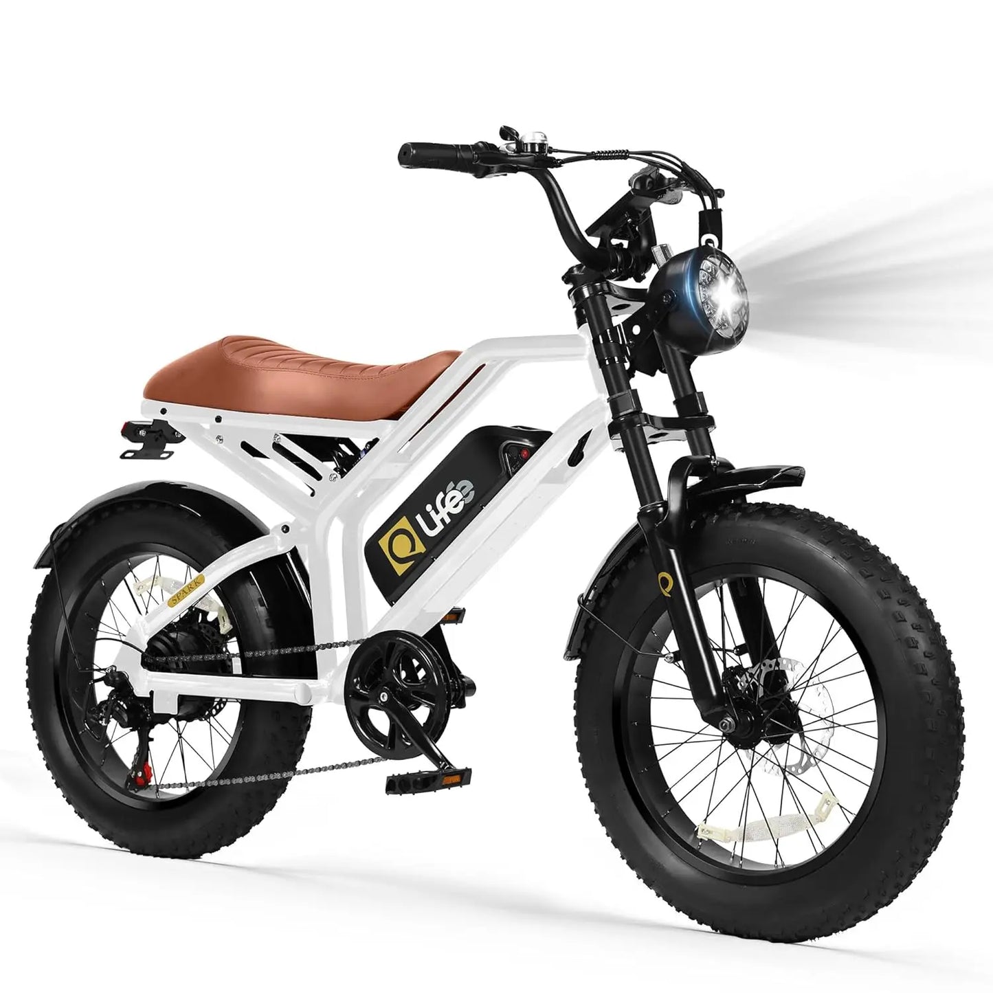 Electric Bike for Adults/Teens Spark-1500W Peak Motor 20" Fat Tires 28MPH(Unlock to 35MPH) Dirt Bike, 624-1248Wh, Customized