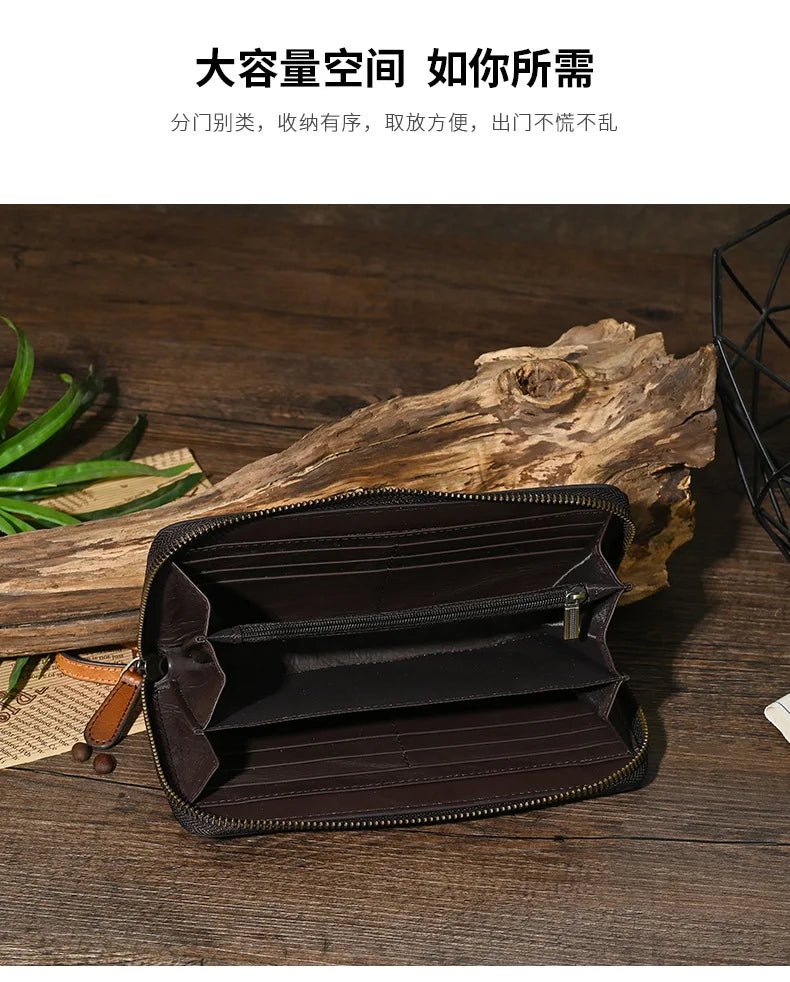 Men's Genuine Leather Wallet with Handcrafted Embossed Design