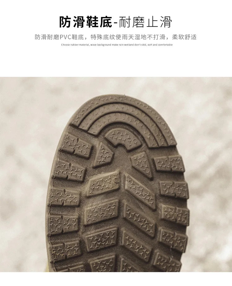 New Fashion High-top Mens Boots Outdoor Comfortable Mens Casual Boots Jungle Mountaineering Men Shoes Wide Bottom Platform Boots