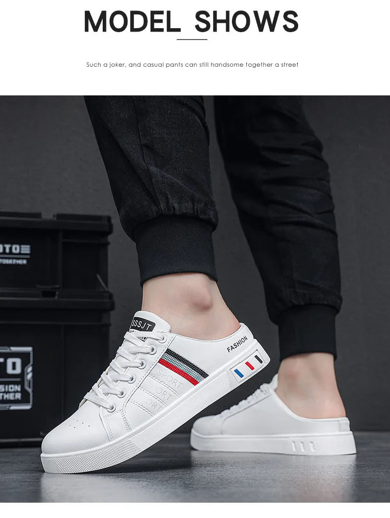 Summer Men Slippers Brand Comfortable Casual Shoes for Men Fashion Flat Sneakers High Quality Men Half Slippers Tenis Masculino