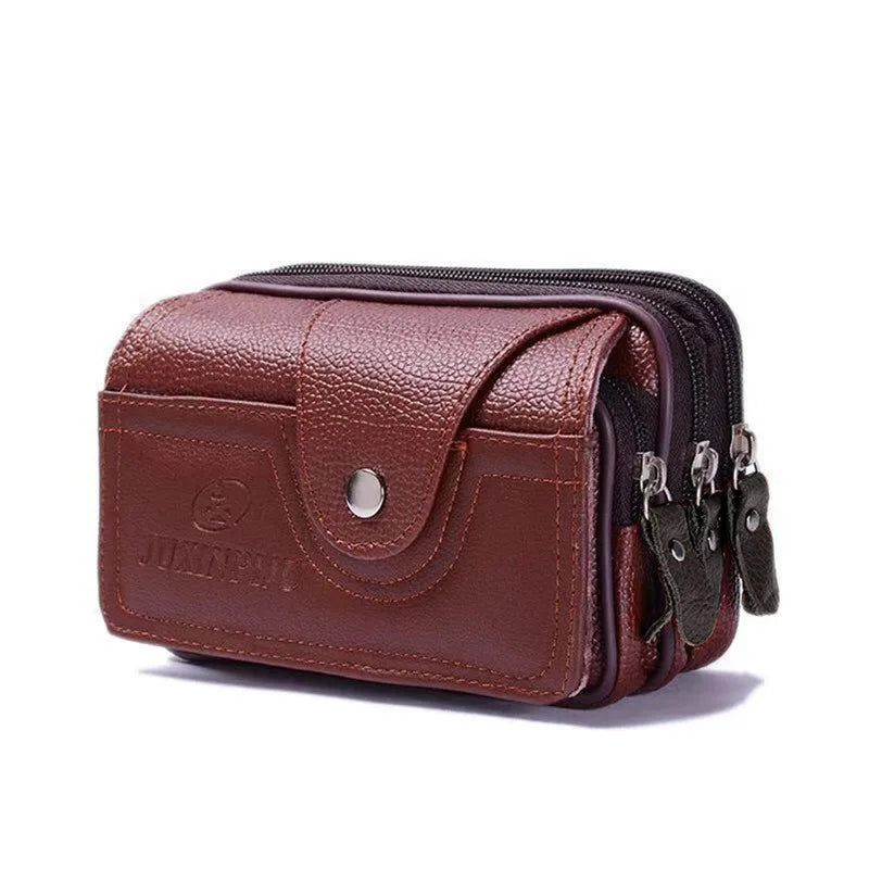 PU Leather Hand Bags For Men Large Capacity Money Purse Cell Mobile Phone Pocket Women Soft Double Zipper Male Clutch Bags