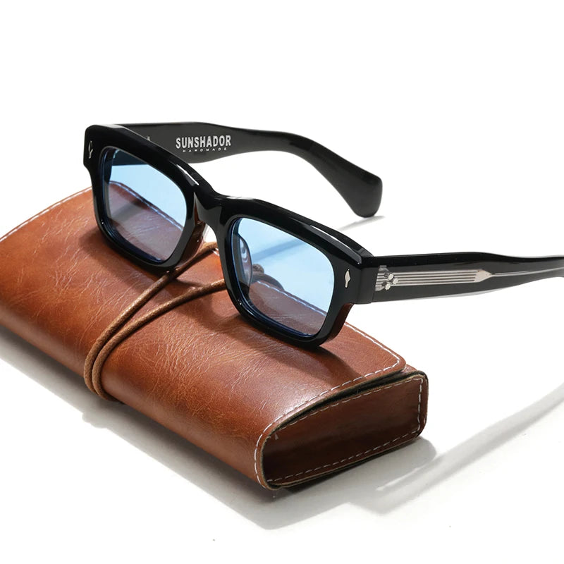 Luxury Designer Sunglasses for Men Acetate Handmade Top Quality Glasses Brand Original Women Outdoor Protection Sunshade Eyewear