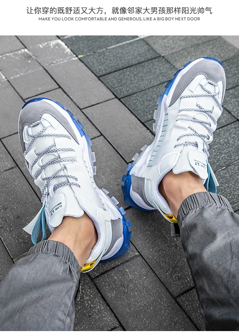 2023Men's Sneakers  Summer Mesh Breathable Casual Shoes Lightweight Walking Men Shoes Soft Sole Tenis Fitness Shoes