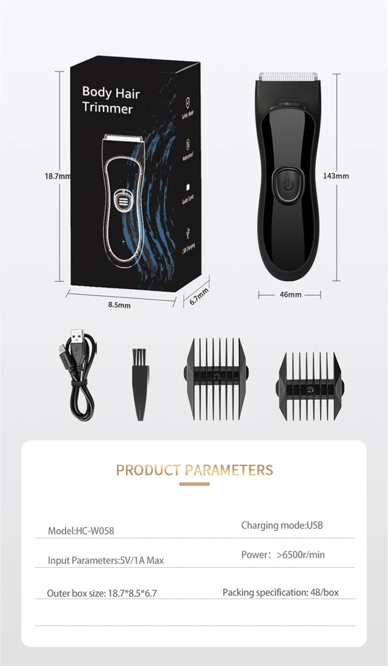 Electric HairClipper Men Haircut Machine Beard Machine Shaving Body Hair Trimmer Clippers Barber Gentleman Shaver Washable