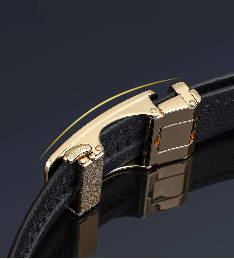 Men Belts Luxury Brand Designer Automatic Buckle Belt  Business Casual Dress Belts Gift for Men