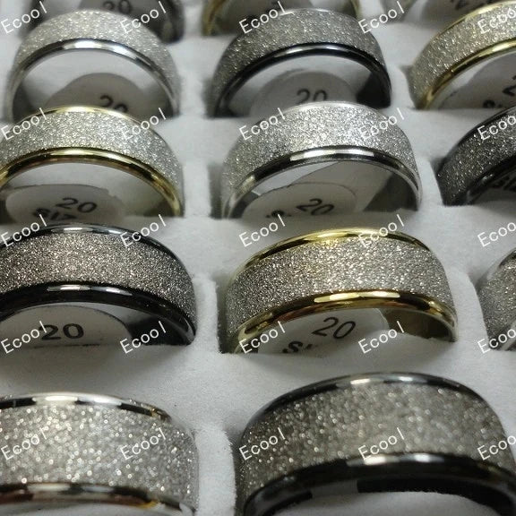 10Pcs/Lot Factory Wholesale Mixed Pattern Style Stainless Steel Ring For Men and Women Jewelry Rings Lot Never Fade