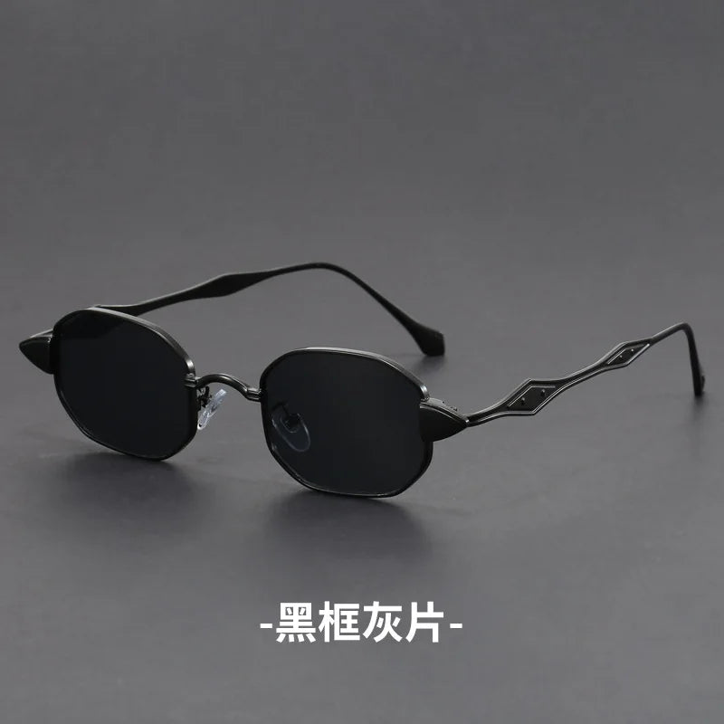 Narrow Sunglasses for Men Fashion Rectangle for Women Metal Decorative Glasses Trendy Luxury Brand Classic Sun Glasses New 2025